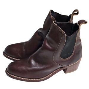 Red Wing Women’s 8.5 B Brown Leather Chelsea Boots Ankle Pull-On Heeled USA